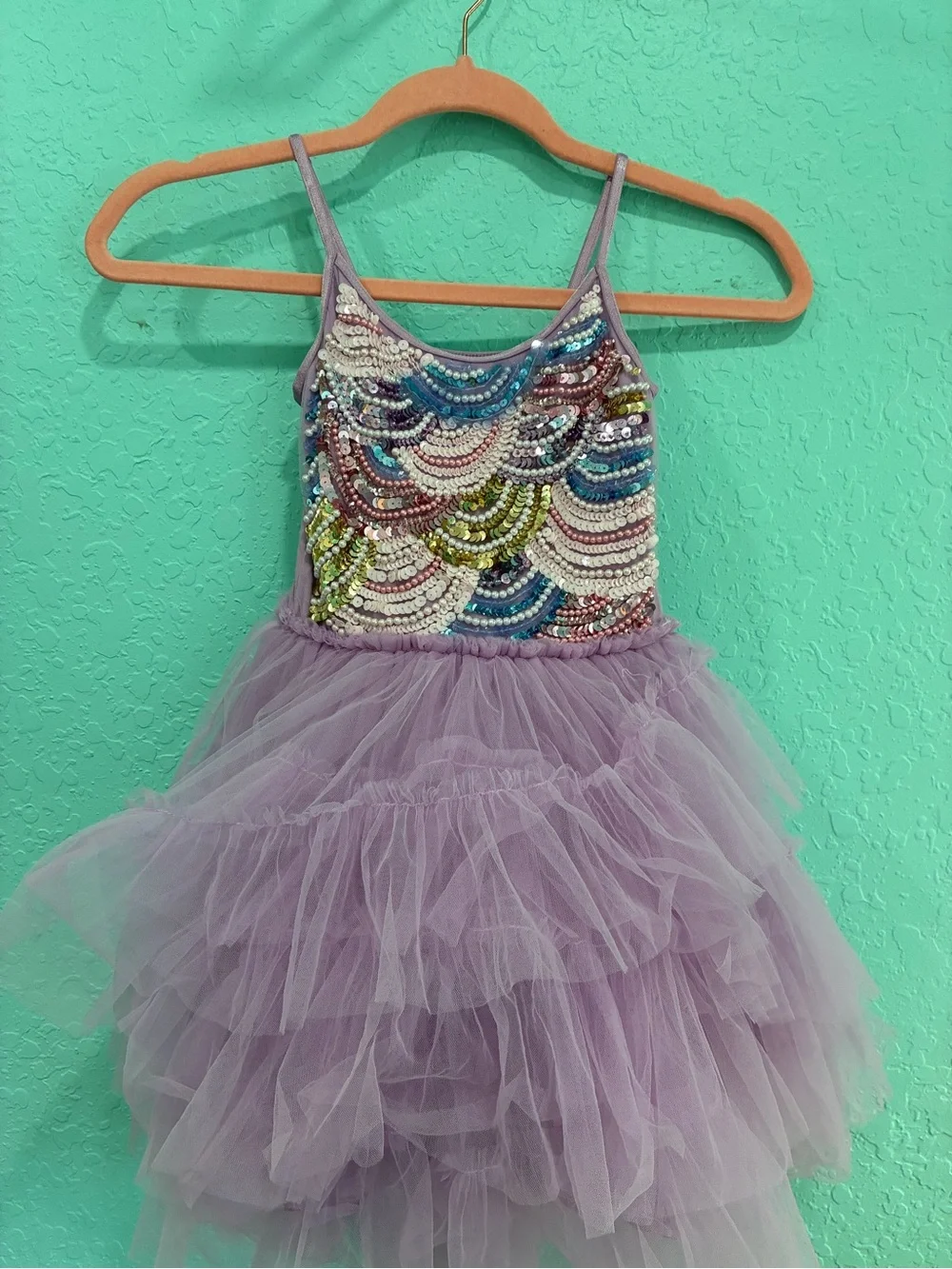 Tutu du Monde Kids Lavender Sequin Tulle Costume Dress purple dance sequin - Picture 1 of 10